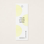 黄色モダン水色ソーシャルメディア価格ラベル (正面)