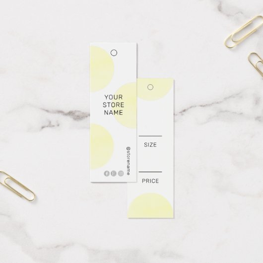 黄色モダン水色ソーシャルメディア価格ラベル (オフィス)