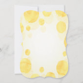 黄色モダン水色ブライダルシャワー招待 招待状 (裏面)