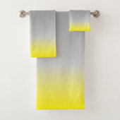 黄色モダン灰色のオムーブレ バスタオルセット (インサイチュ)