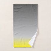 黄色モダン灰色のオムーブレ バスタオルセット (ハンドタオル)