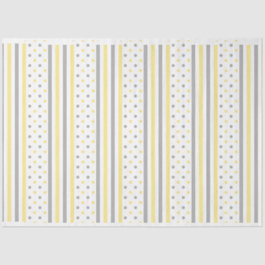 黄色モダン灰色ストライプ色 薄葉紙 (正面)