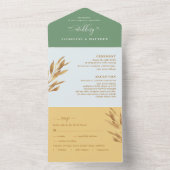 黄色モダン灰色結婚（穴あきRSVP付き） オールインワン招待状 (内側)