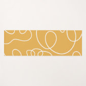 黄色モダン線ミニマルブラシストローク ヨガマット (正面(横))