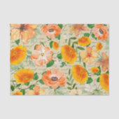 黄色モダン花の文字を分離 薄葉紙 (正面)