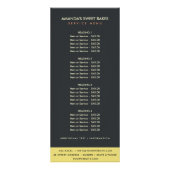 黄色モダン黒はっきりしたベーカリー価格サービス ラックカード (正面)