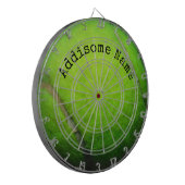 黄色モノグラムのテニスボールのパーソナライズ ダーツボード (正面左)