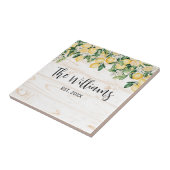 黄色モノグラムのレモンツリーホワイトウッド タイル (側面)