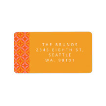 黄色ユニークカラフル幾何差出人住所