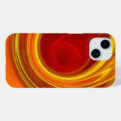 黄色ユニーク大理石の太陽光線レーザーラグラデーションイ Case-Mate iPhoneケース (裏面 (横))