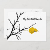 黄色ライムの木の葉 ポストカード (正面/裏面)