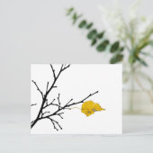 黄色ライムの木の葉 ポストカード (スタンド正面)