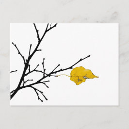 黄色ライムの木の葉 ポストカード