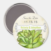 黄色ライム多肉性セーブザデートマグネット マグネット (正面/裏面)