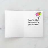 黄色ラブラドール子犬の漫画 カード (内部)