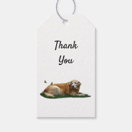 黄色ラブラドール混成品種ドッグギフトラベル ギフトタグ