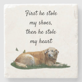 黄色ラブラドール混成品種ドッグストーンコースター ストーンコースター