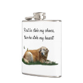 黄色ラブラドール混成品種ドッグドリンクフラスコ フラスク (左)