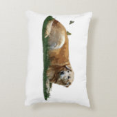 黄色ラブラドール混成品種ドッグ装飾用クッション アクセントクッション (裏面(縦))