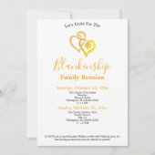 黄色リンクハートファミリ懇親会テンプレート 招待状 (正面)