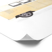 黄色レトロバンナーサリー装飾 ポスター (角)