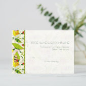 黄色レトロ抽象芸術フローラコラージュ – RSVP (スタンド正面)