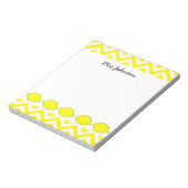 黄色レモンメモ帳先生 |パーソナライズされた | ノートパッド (回転)