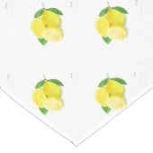 黄色レモン果実水色柑橘系パターン ショートテーブルランナー (コーナー)