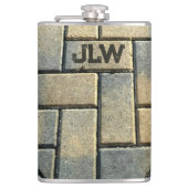 黄色レンガとグレーパターン（の模様が）あるアーバングランジ フラスク (正面)