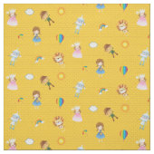 黄色レンガ道のオズキャラクターのウィザード ファブリック (見本)