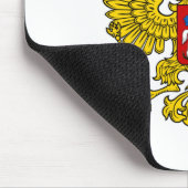 黄色ロシアのインペリアル両頭イーグルエンブレム マウスパッド (コーナー)