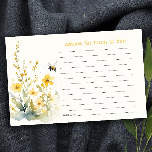 黄色ワイルドフラワーアドバイスムムトゥビーベイビーシャワー