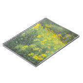 黄色ワイルドフラワーオリジナル油絵 ノートブック (左側)