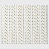 黄色ワイルドフラワーボタニカルコテージコア ラッピングペーパー (フラット)