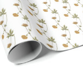 黄色ワイルドフラワーボタニカルコテージコア ラッピングペーパー (ロールコーナー)