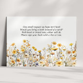 黄色ワイルドフラワーボホ水彩色本ベビー エンクロージャーカード