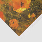 黄色ワイルドフラワー印象派のデコパージュ 薄葉紙 (詳細)