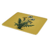 黄色ヴィンテージタンポポ花 カッティングボード (角)