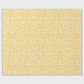 黄色ヴィンテージビクトリアンダマスクシームレスパターン ラッピングペーパー (フラット)