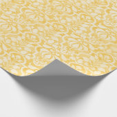 黄色ヴィンテージビクトリアンダマスクシームレスパターン ラッピングペーパー (角)