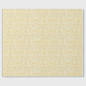 黄色ヴィンテージビクトリアンダマスクシームレスパターン ラッピングペーパー (フラット)