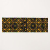 黄色中国のの黒のパタミニマルーン ヨガマット (正面(横))