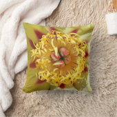 黄色中国の牡丹の花包紙 クッション (ブランケット)