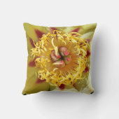 黄色中国の牡丹の花包紙 クッション (裏面)