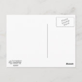 黄色予測できなタイプライター ポストカード (裏面)