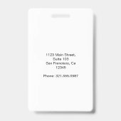 黄色企業のの従業員の写真ID バッジ (Back)