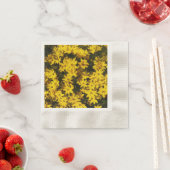 黄色共生の花フローラ 縁ありランチョンナプキン (インサイチュ)