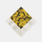 黄色共生の花フローラ 縁ありランチョンナプキン (角)