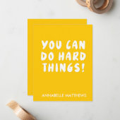 黄色前向き引用文  ノートカード (正面/裏面インサイチュ)