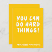 黄色前向き引用文  ノートカード (正面/裏面)